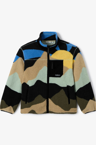 Sweat zipp&eacute; sherpa imprim&eacute;