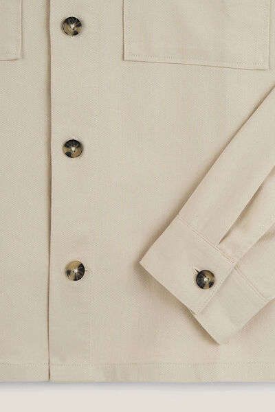 Katoenen overhemdjas met hemdskraag