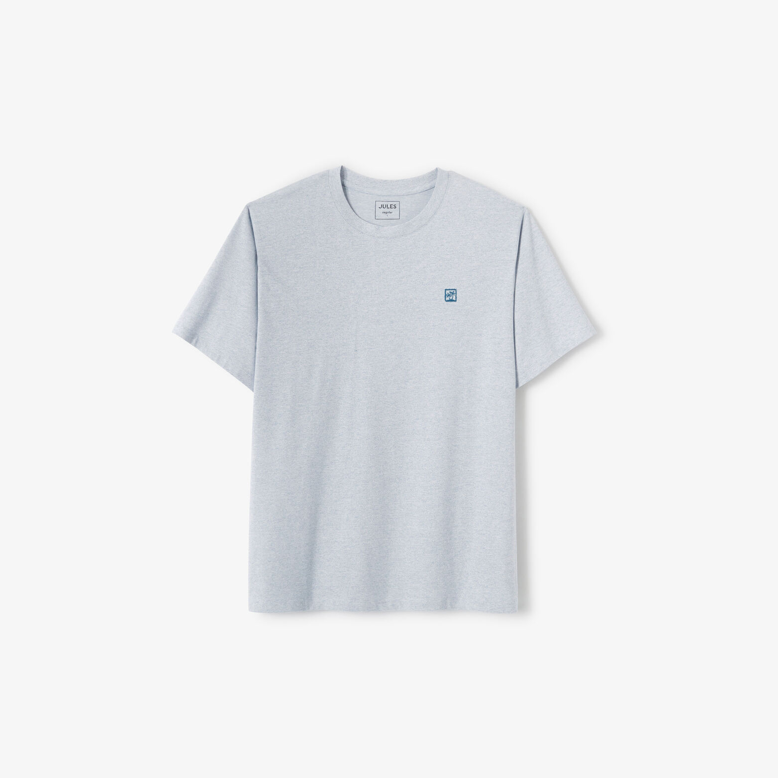 Tee shirt effet microray&eacute; broderie poitrine