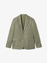 Veste de costume confort motif chevron 100% lin