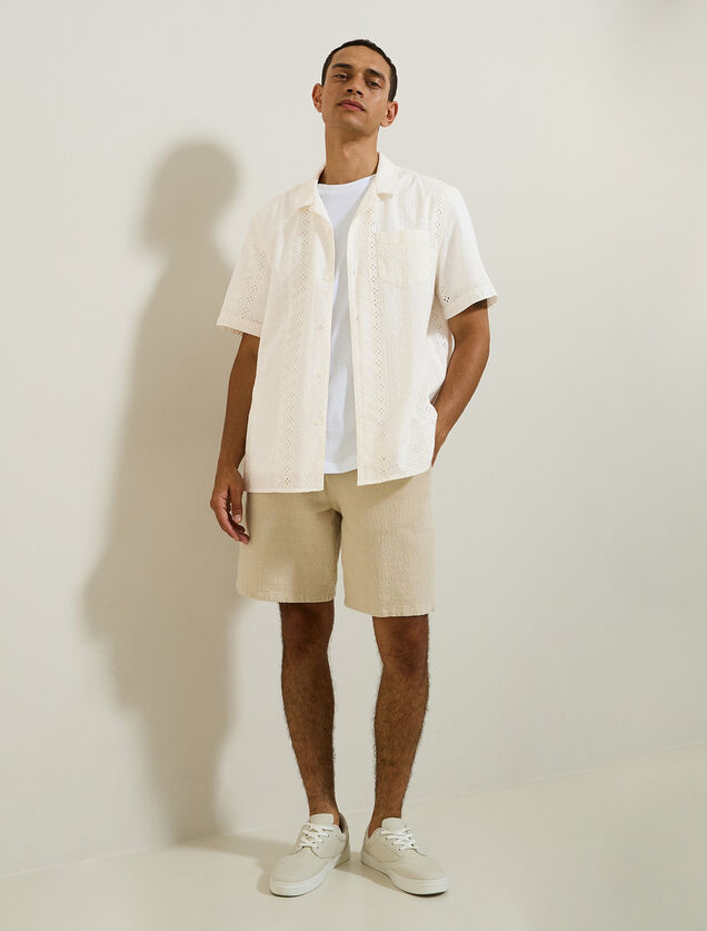 Chemisette en coton broderie anglaise