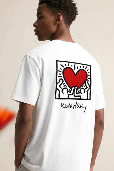 Tee shirt imprim&eacute; devant dos licence Keith Haring