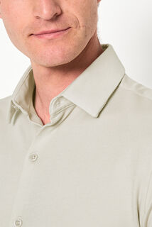 Chemise en maille coton slim