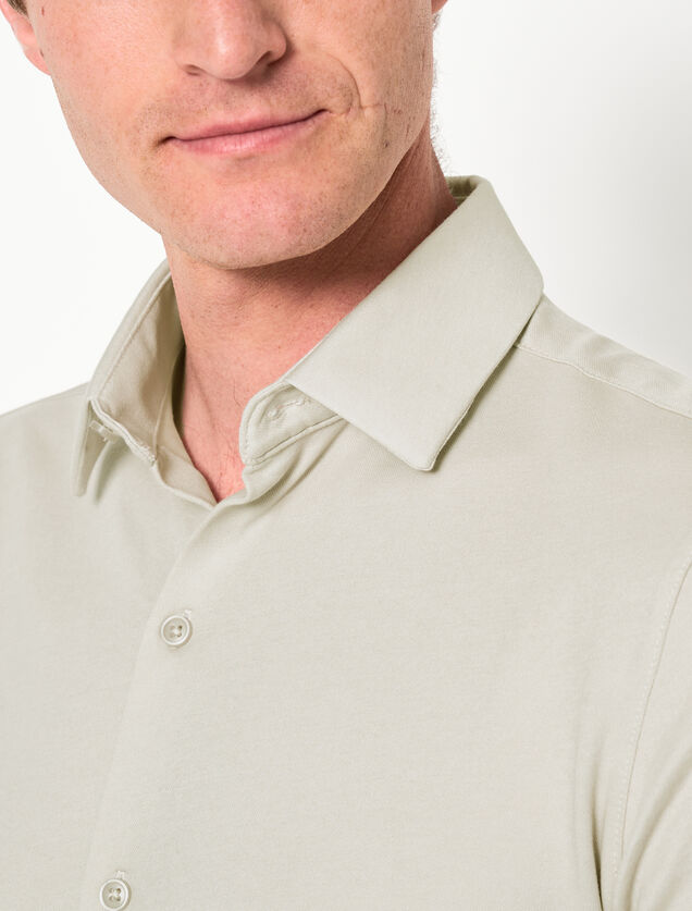 Chemise en maille coton slim
