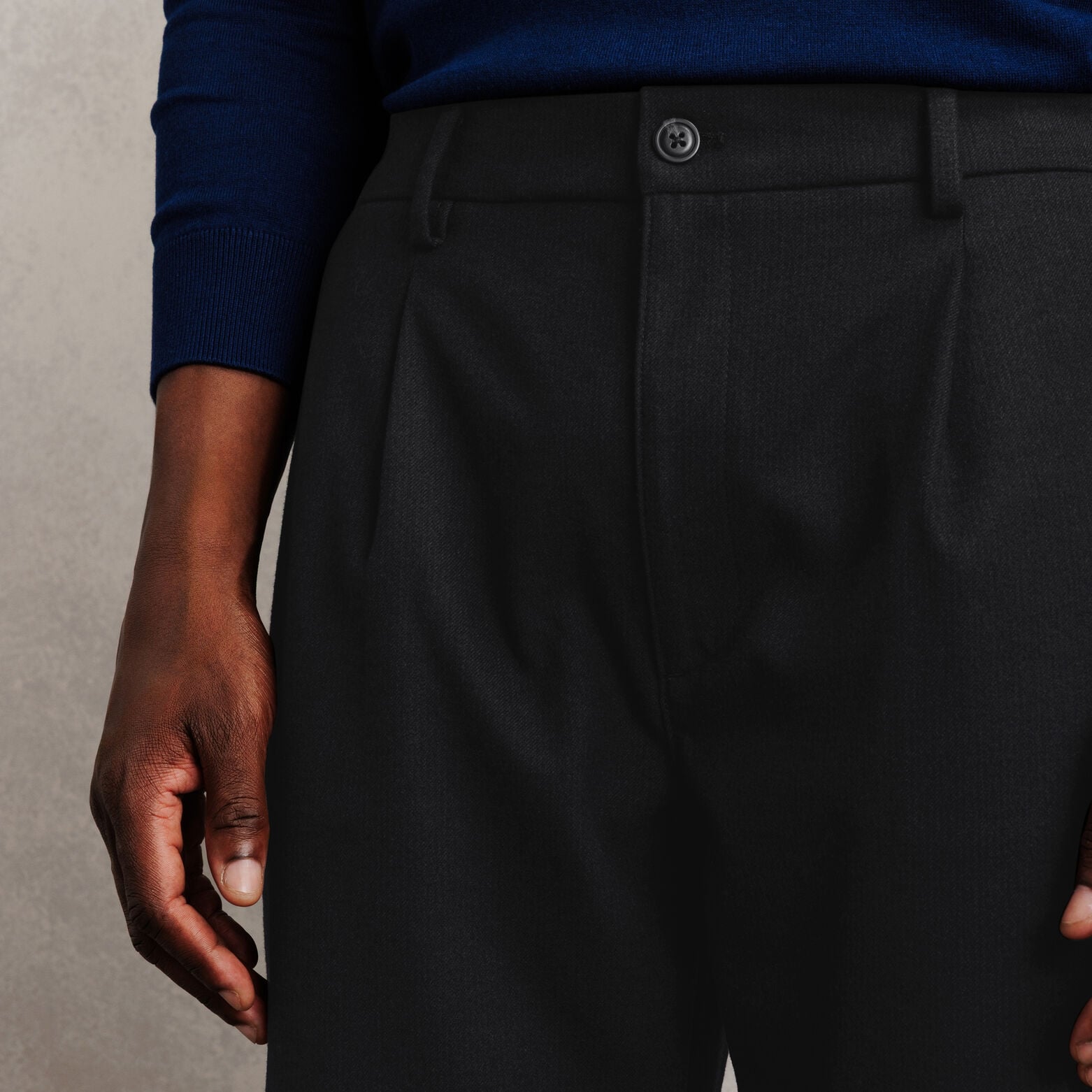 Pantalon straight taille &eacute;lastiqu&eacute;e