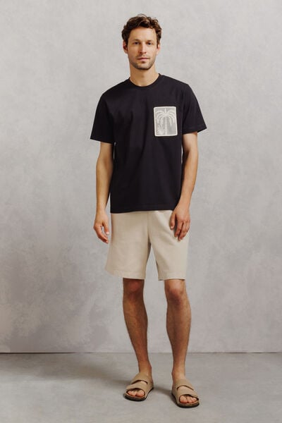 Bermuda taille &eacute;lastiqu&eacute;e