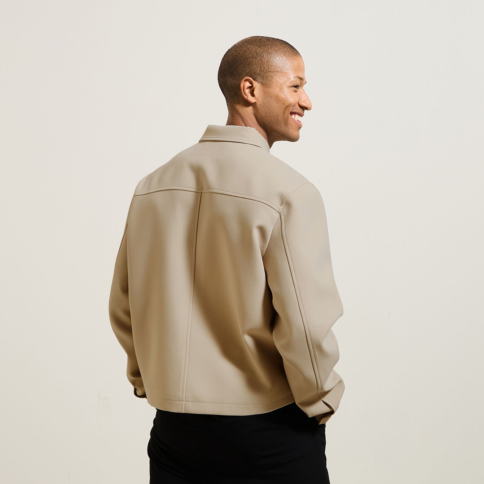 Veste mi-saison zipp&eacute;e col chemise