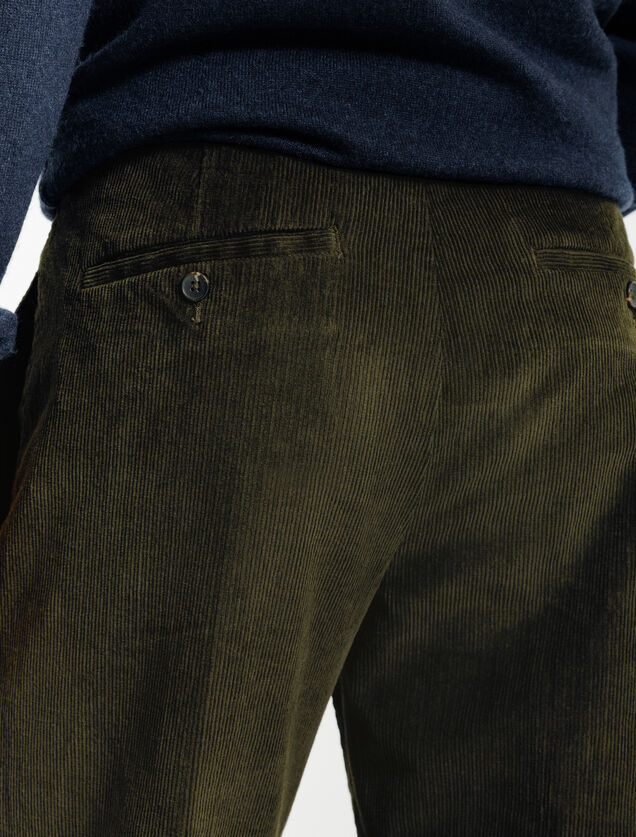 Pantalon chino straight velours