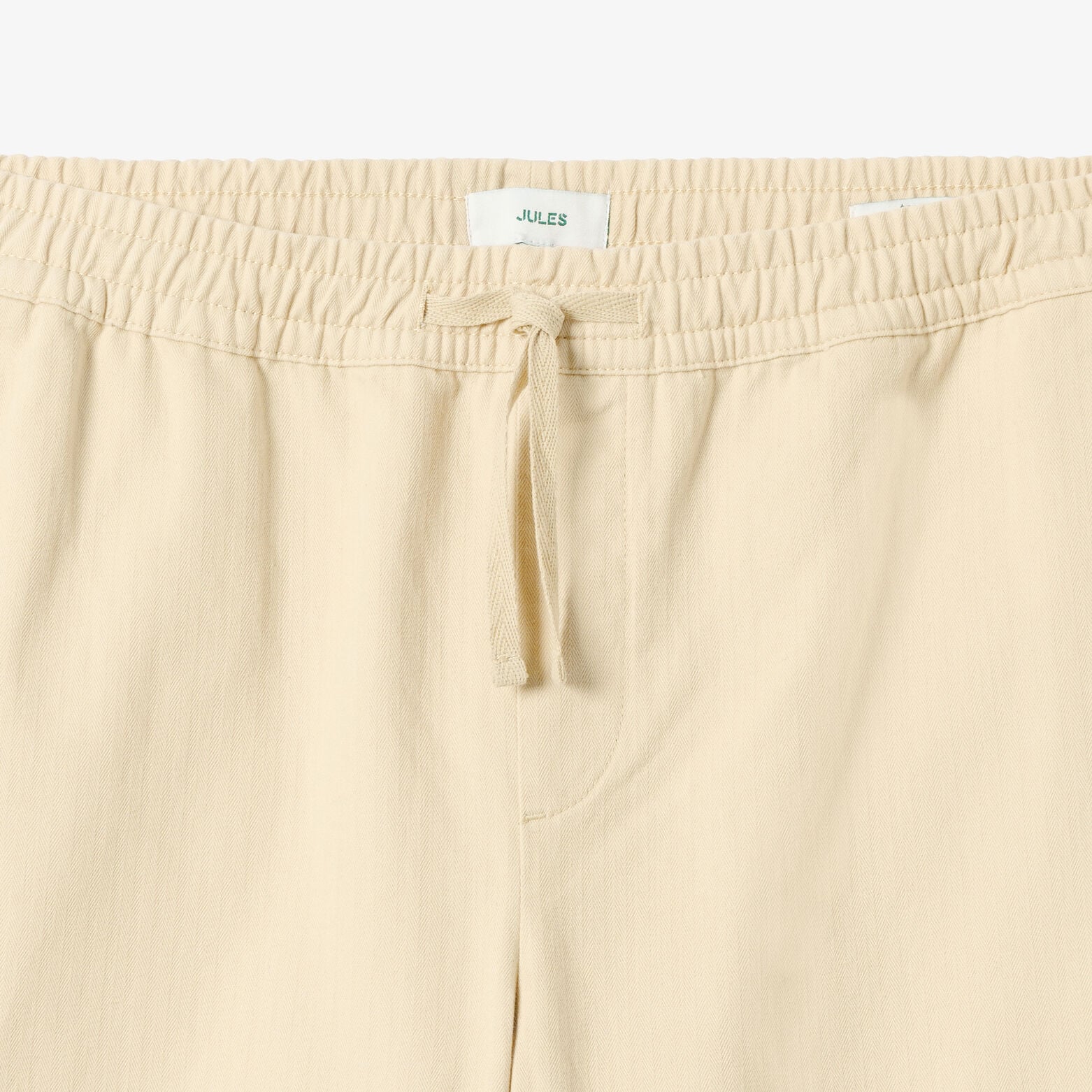 Pantalon tapered taille &eacute;lastiqu&eacute;e 100% coton