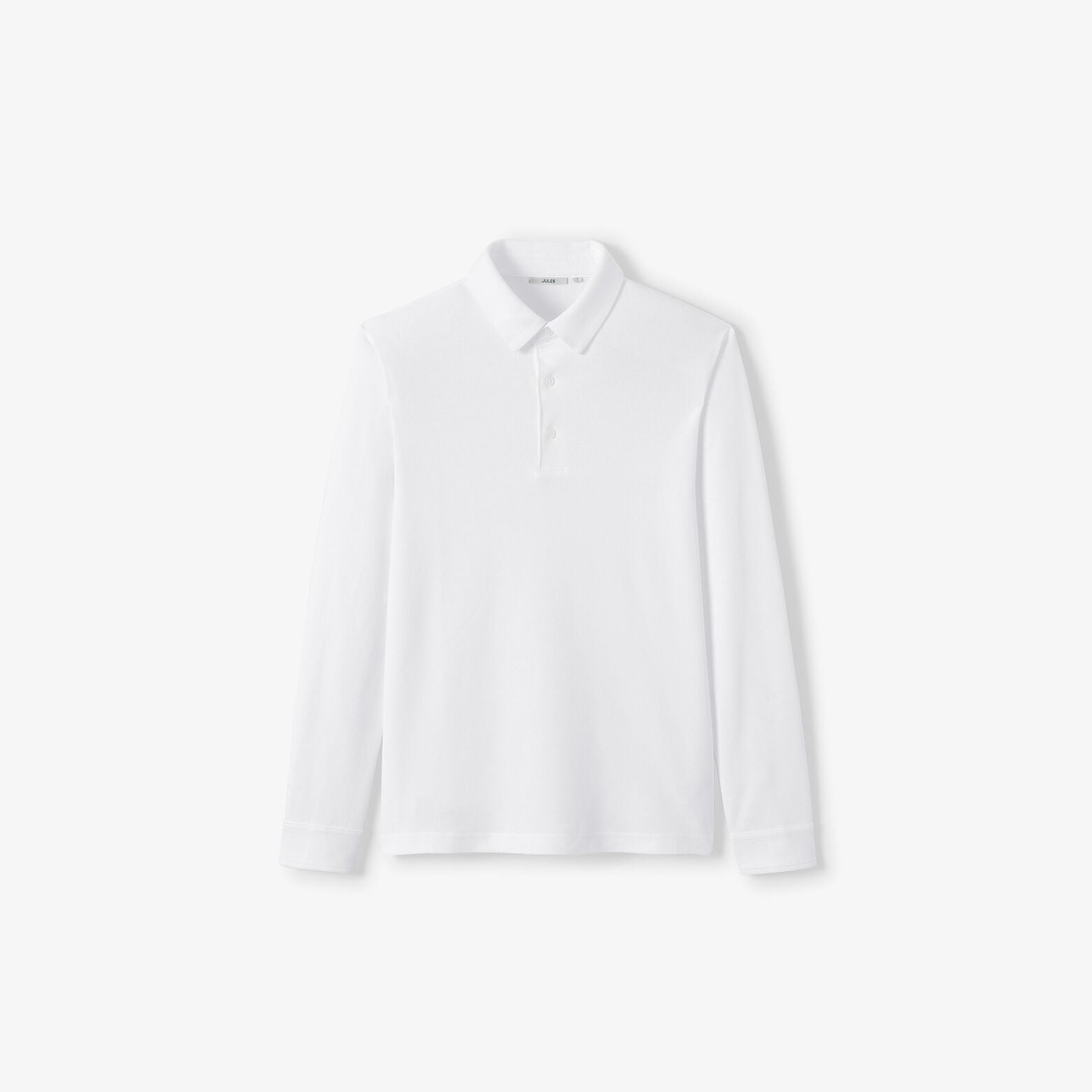 Effen polo met lange mouwen