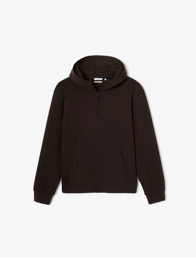 Sweat &agrave; capuche zipp&eacute; cordons