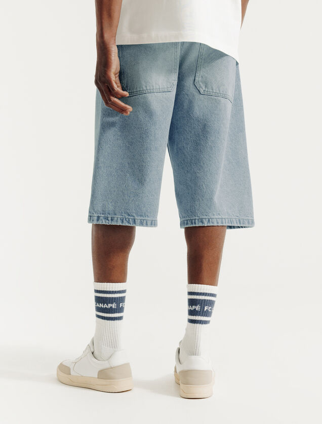 Lange denim bermuda