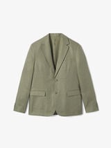 Veste de costume confort motif chevron 100% lin