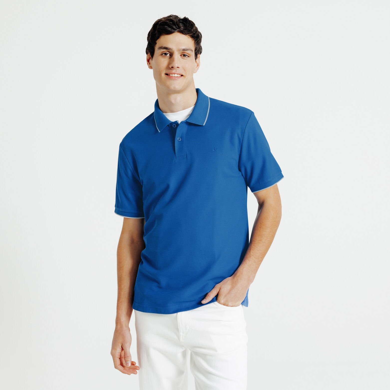 "Le Parfait by Jules" effen polo korte mouwen 