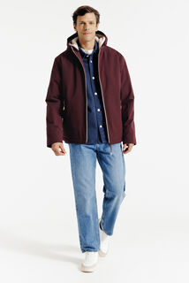 Blouson à capuche doublé en sherpa