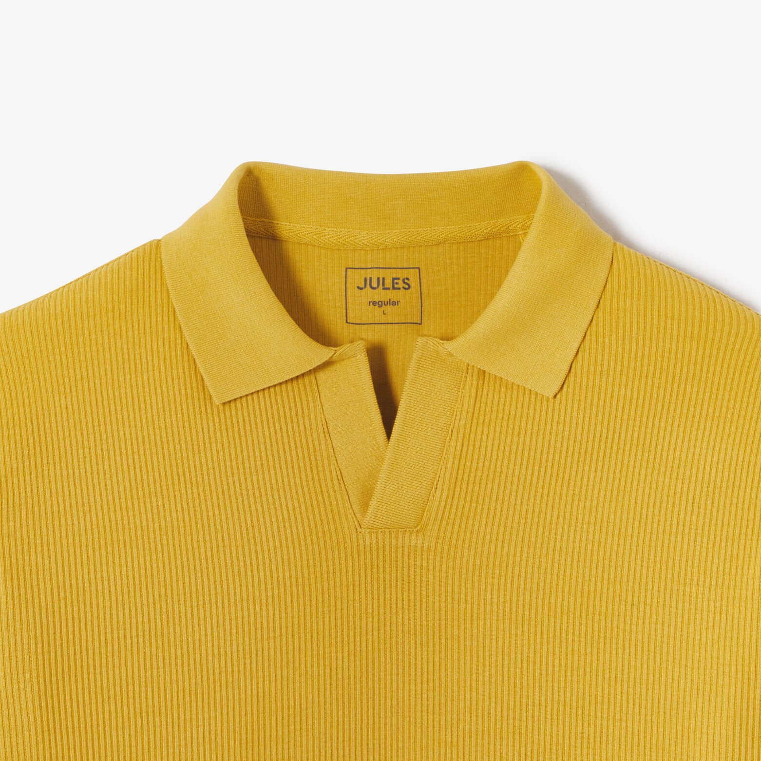 Polo in textuurstof met korte mouwen en resortkraa