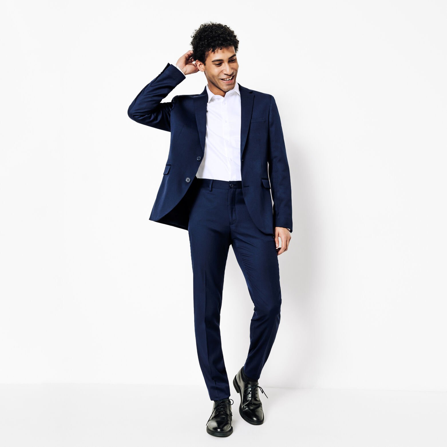 Chemise sans repassage en coton unie slim