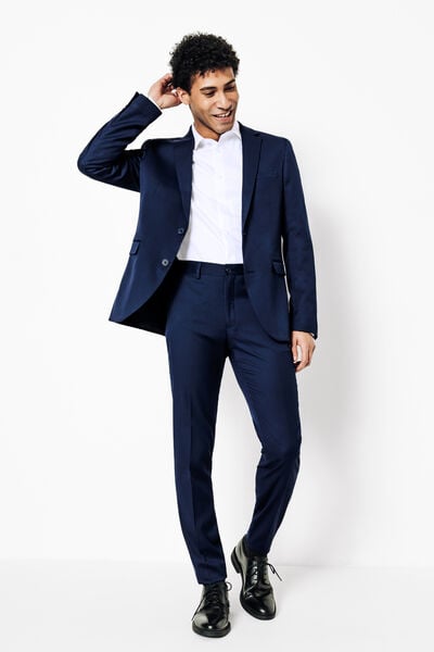 Slim effen strijkvrij hemd in katoen