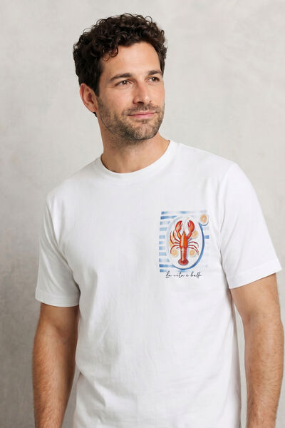 T-shirt met print voor- en achteraan