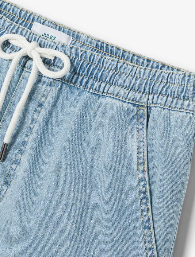 Short en jean détail charpentier