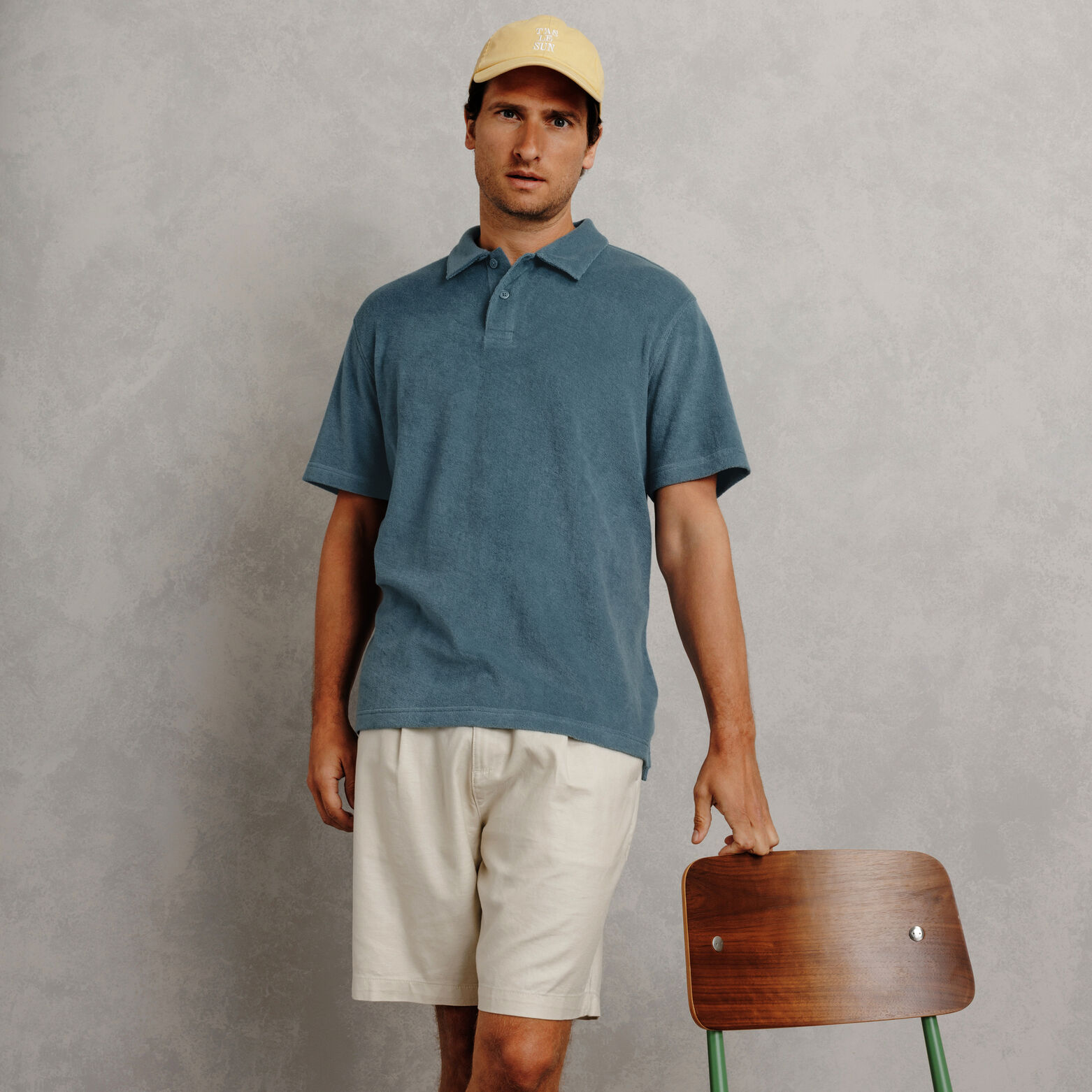 Polo manches courtes uni mati&egrave;re &eacute;ponge