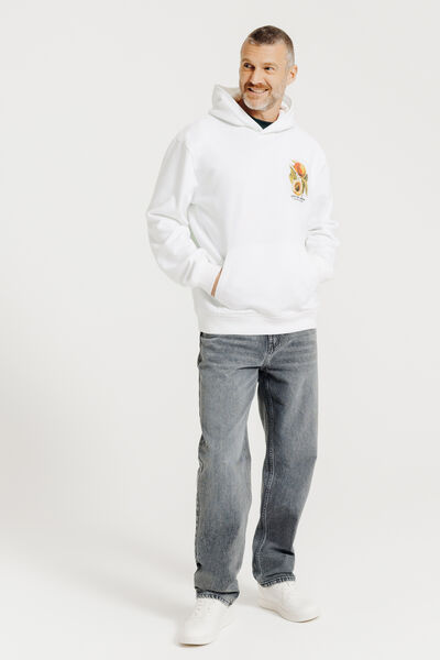 Sweat &agrave; capuche imprim&eacute; japonais devant dos