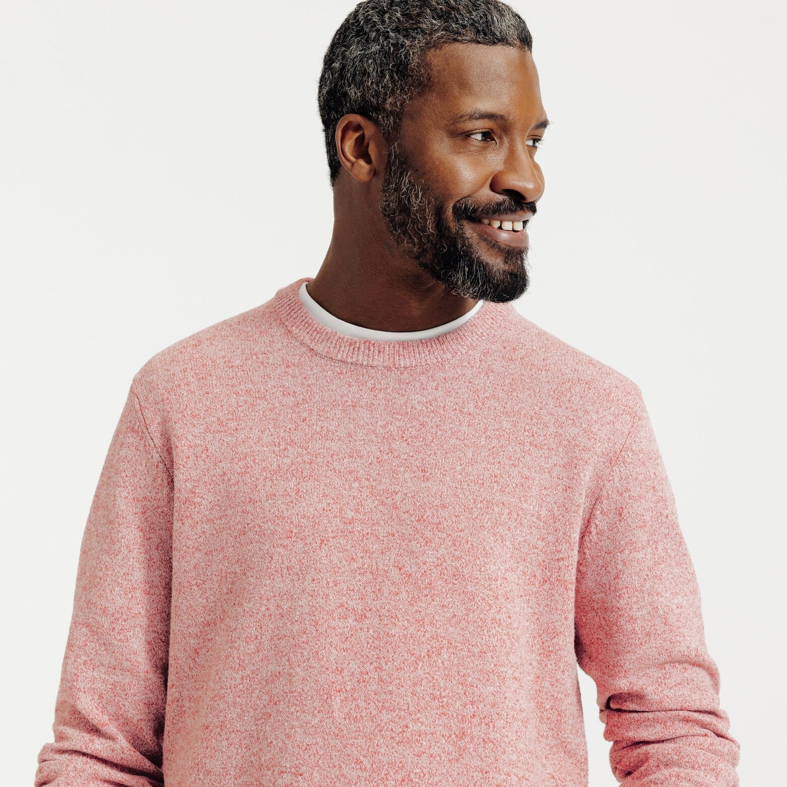 Trui ronde hals in fantasie-stekenpatroon