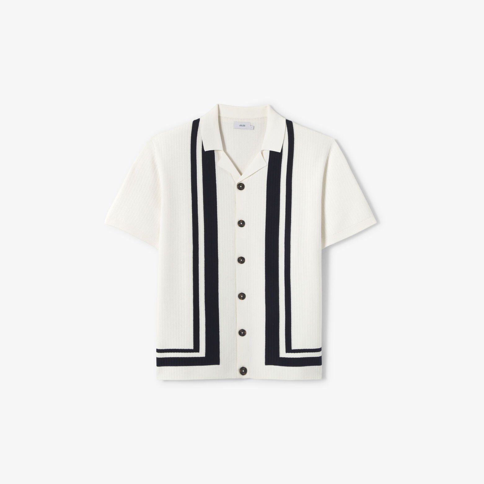 Chemisette en maille col requin ray&eacute;