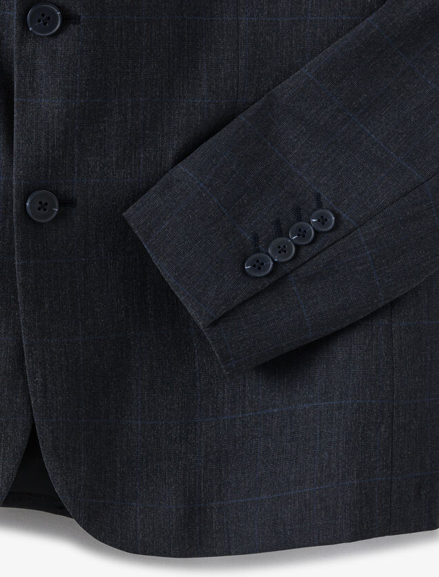 Geruite comfort kostuumvest