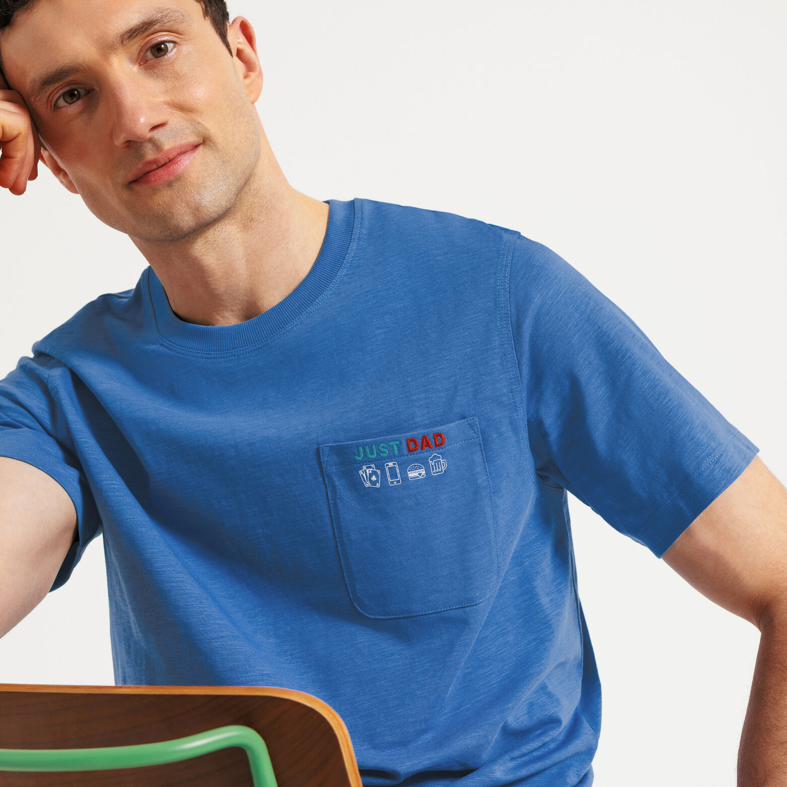 Tee shirt f&ecirc;te des p&egrave;res poche imprim&eacute;e