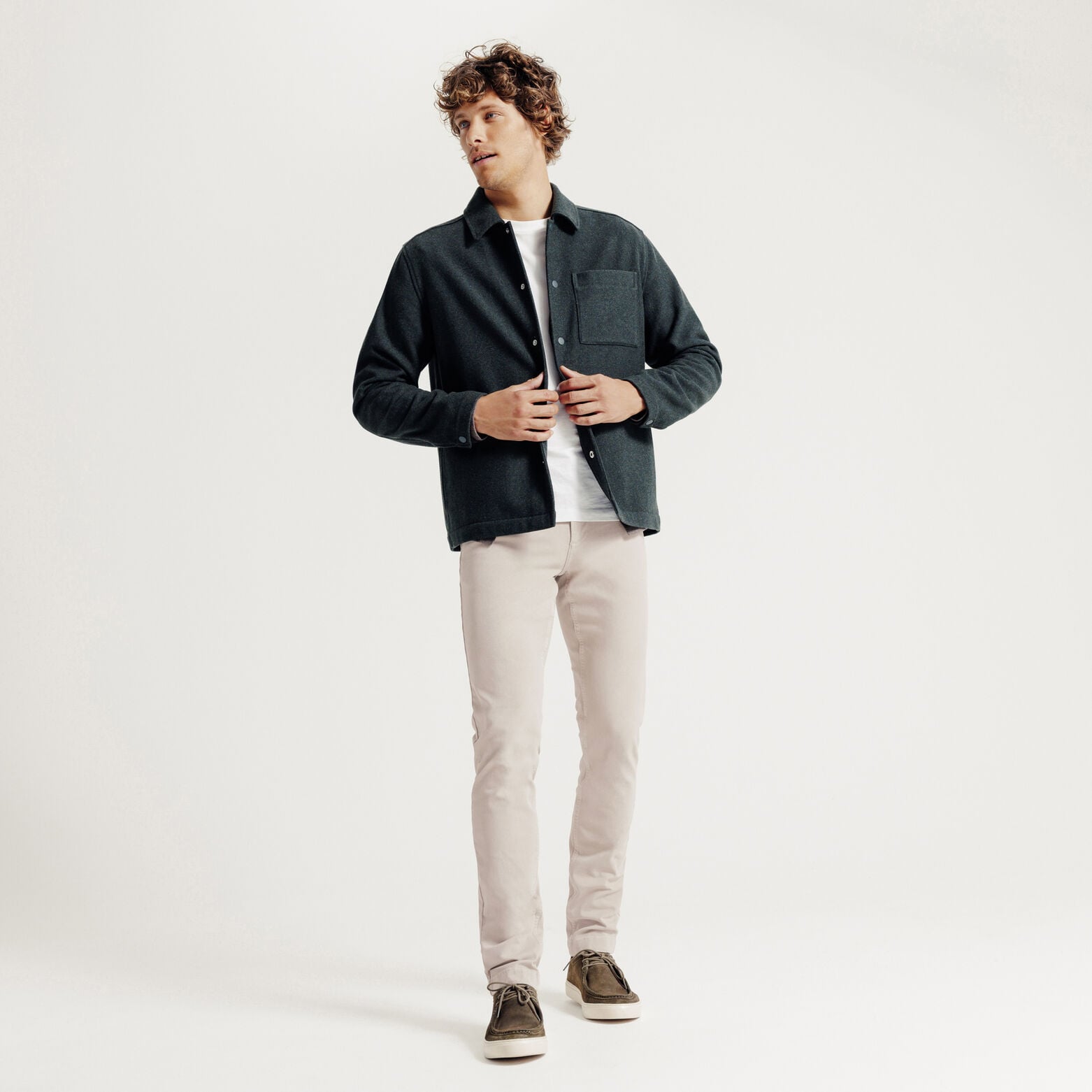 Pantalon 5 poches slim mati&egrave;re bi-stretch