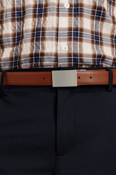Coffret ceinture en cuir r&eacute;versible