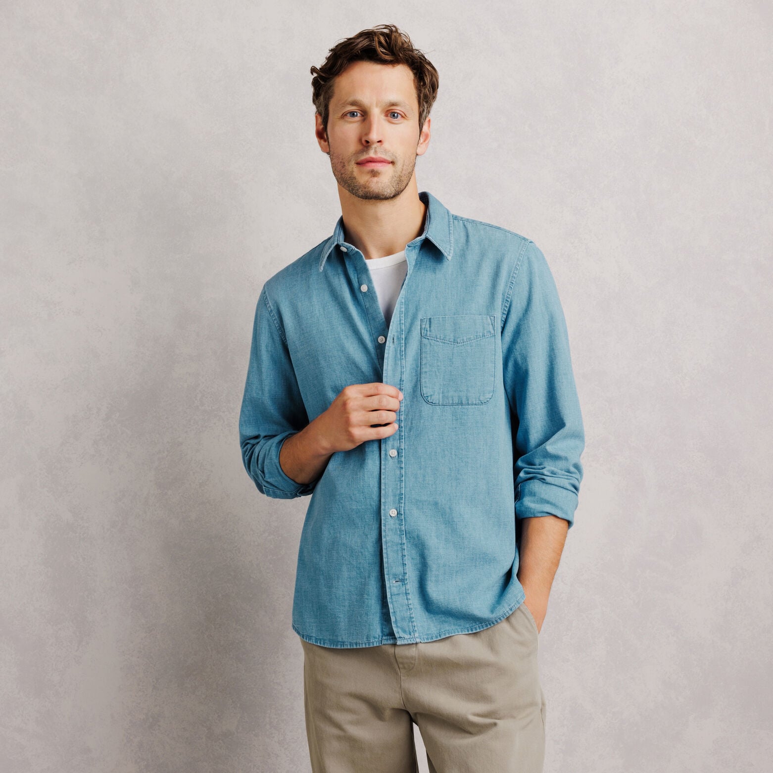 Chemise 100% coton chambray