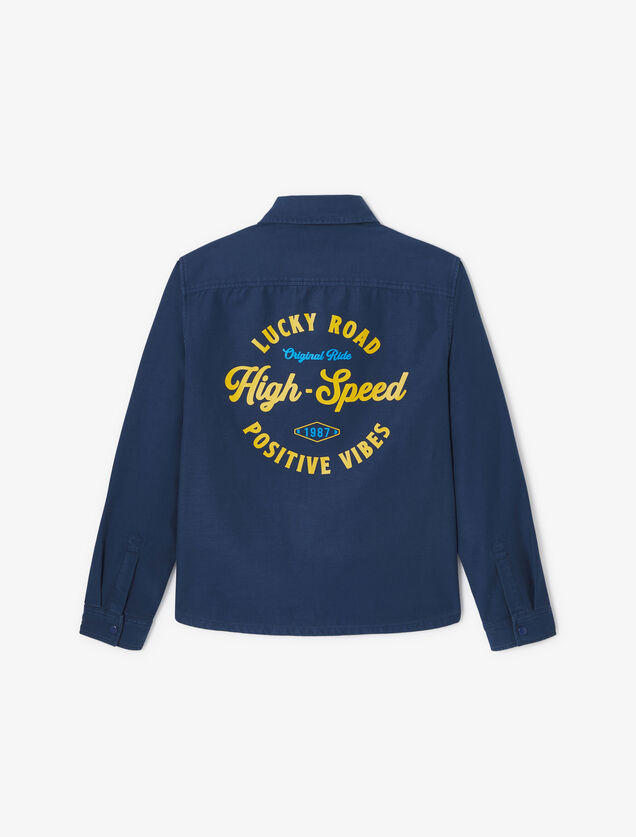 Overhemd in katoen met print