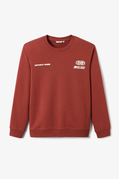 Sweat col rond imprim&eacute; devant dos