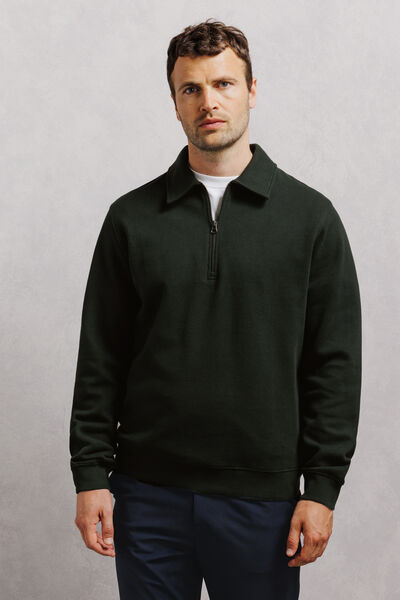 Sweater met polokraag en rits