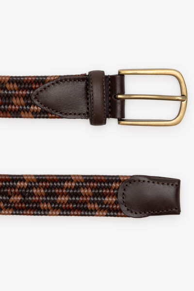 Ceinture tress&eacute;e cuir fantaisie