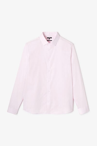 Chemise sans repassage en coton unie slim