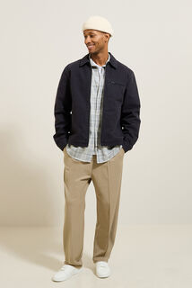 Chemise en coton flanelle &agrave; carreaux