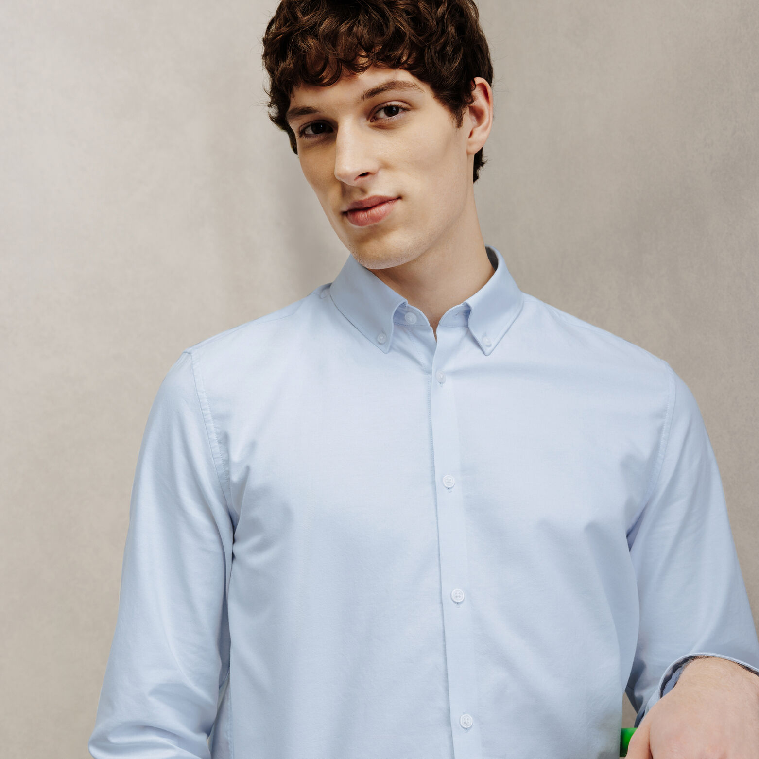 Chemise en coton regular unie