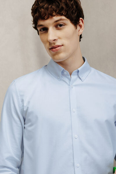 Chemise en coton regular unie