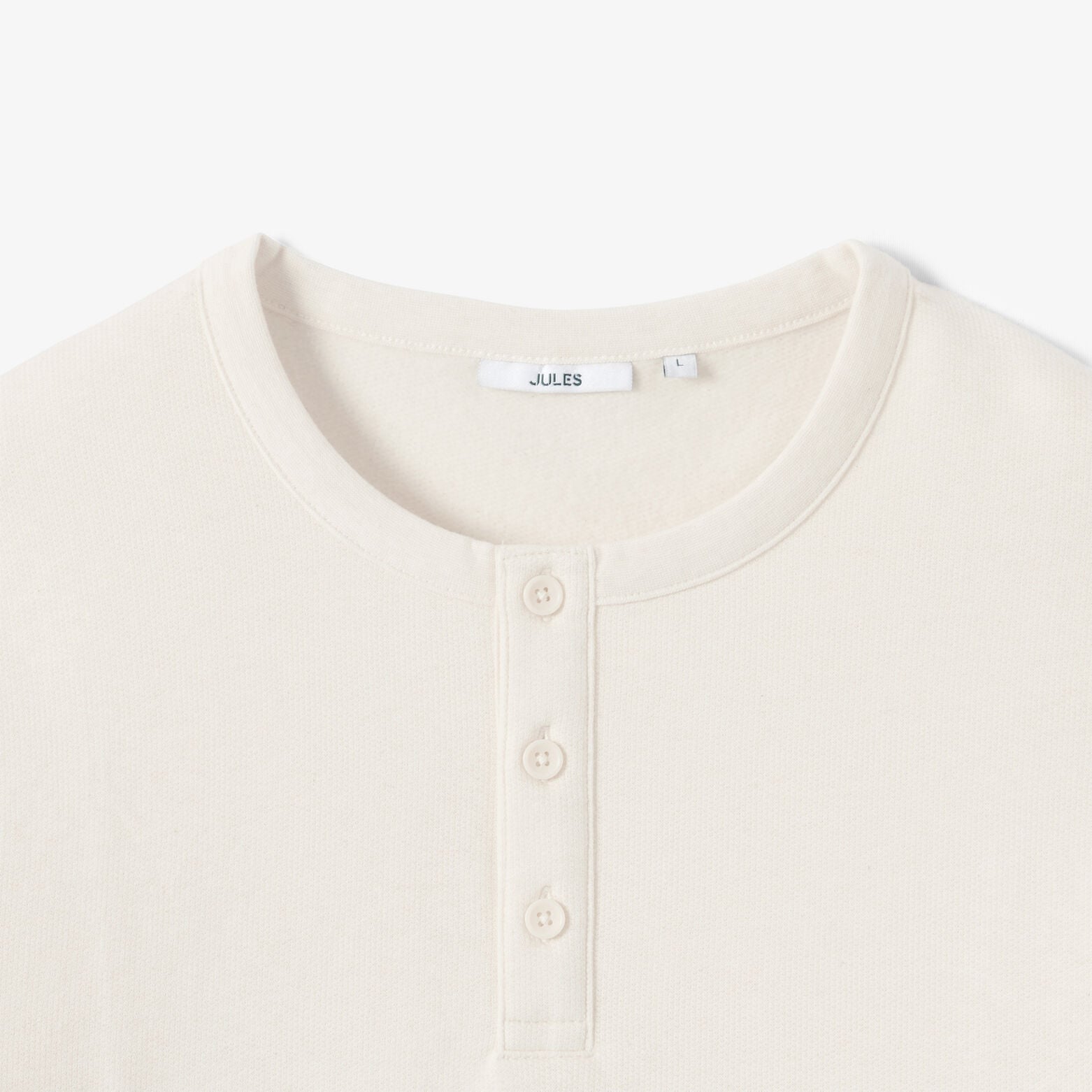 T-shirt met serafijnokraag en lange mouwen