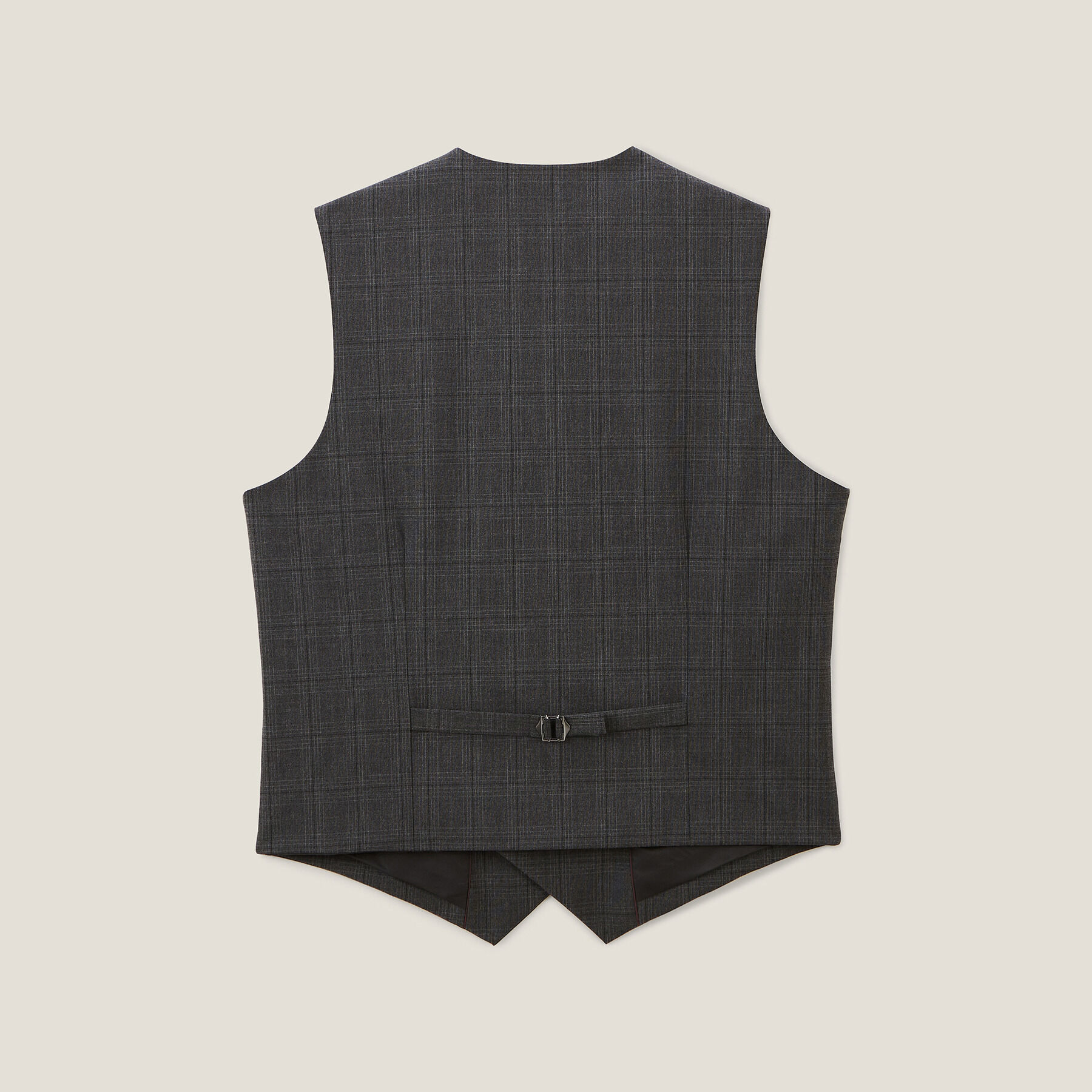 Gilet de costume a carreaux Gris moyen Jules