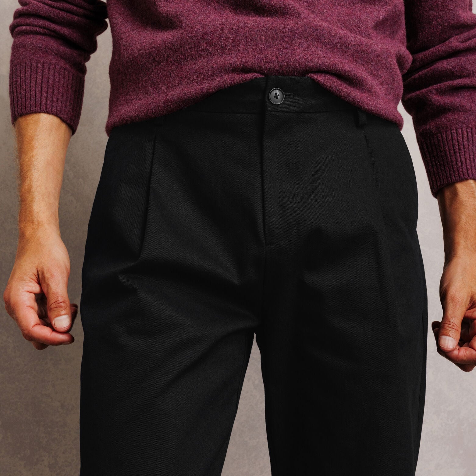 Pantalon chino loose 100% coton