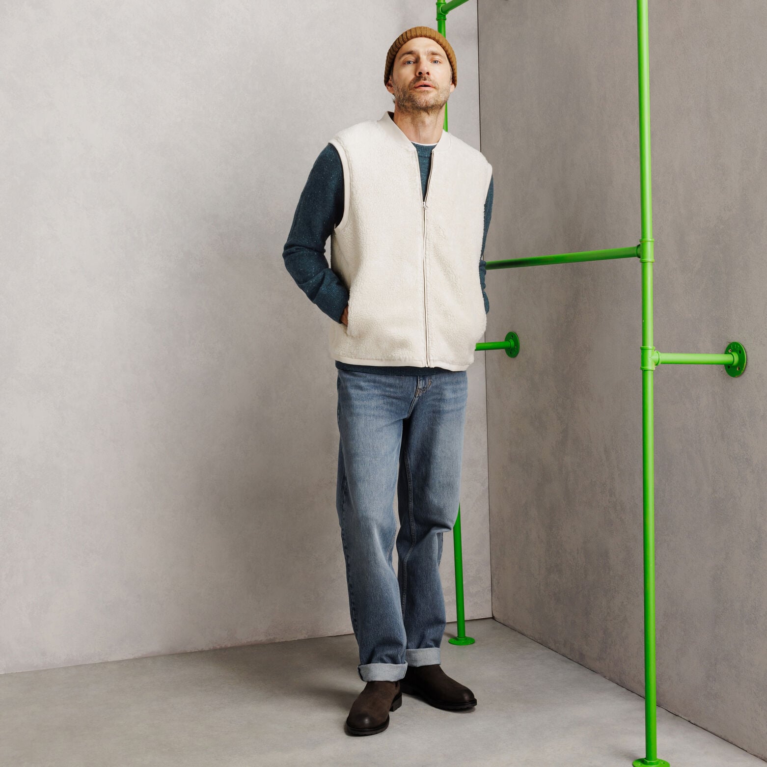 Trui met ronde hals en merino