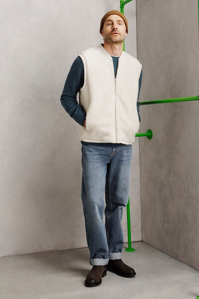 Trui met ronde hals en merino