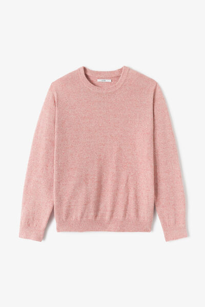 Trui ronde hals in fantasie-stekenpatroon