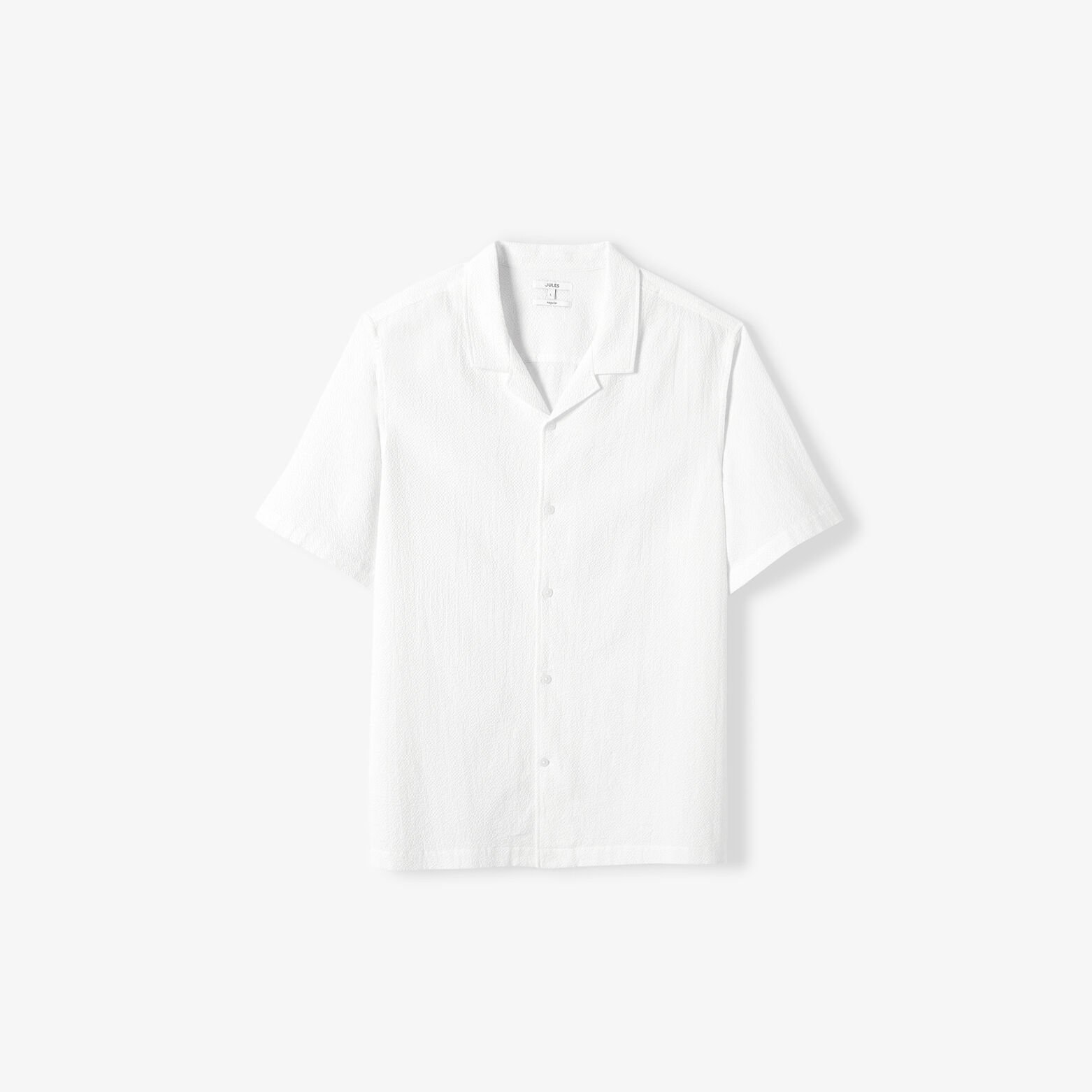 Chemisette en coton seersucker unie