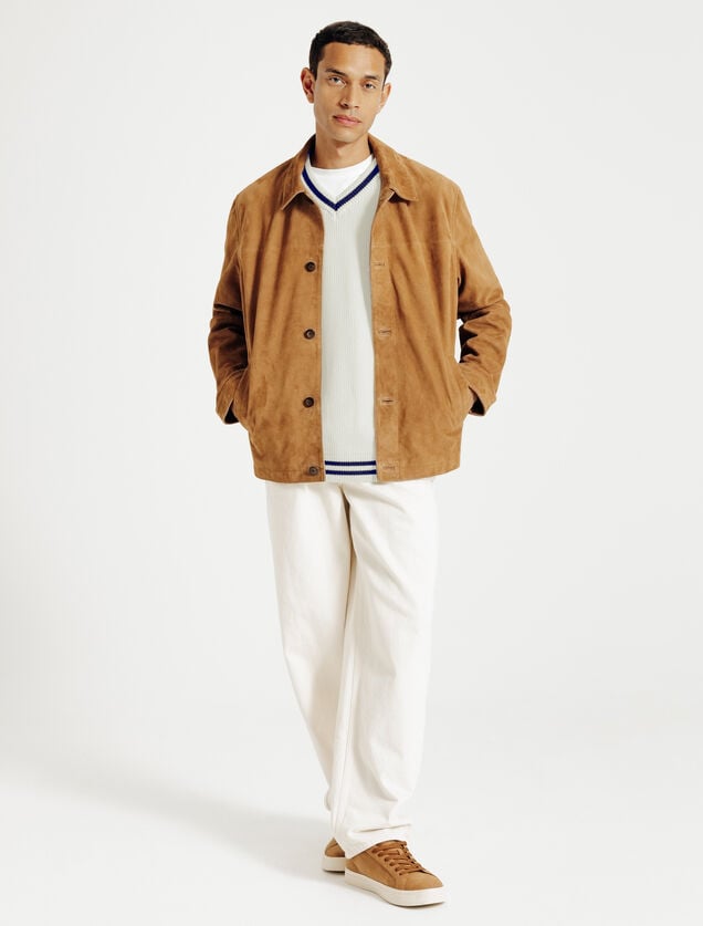 Trui met V-hals zonder mouwen