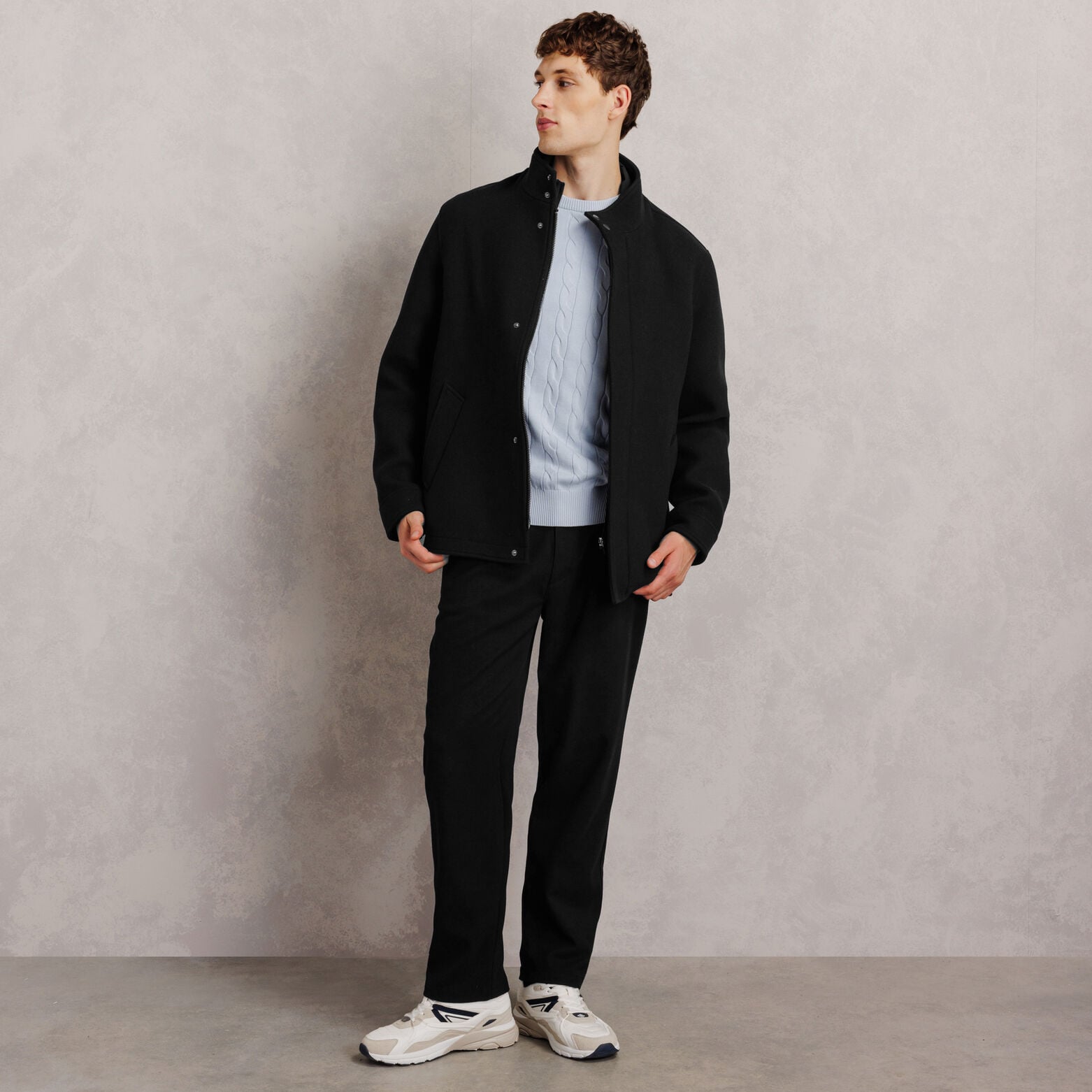 Manteau court parementure amovible